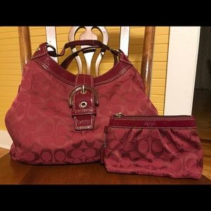 Coach pocketbook and wristlet